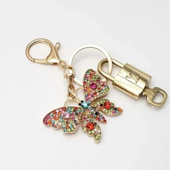 100% Auth Louis Vuitton Lock & Key with unbranded Bagcharm, Keycharm, Keychain - Picture 2 of 9